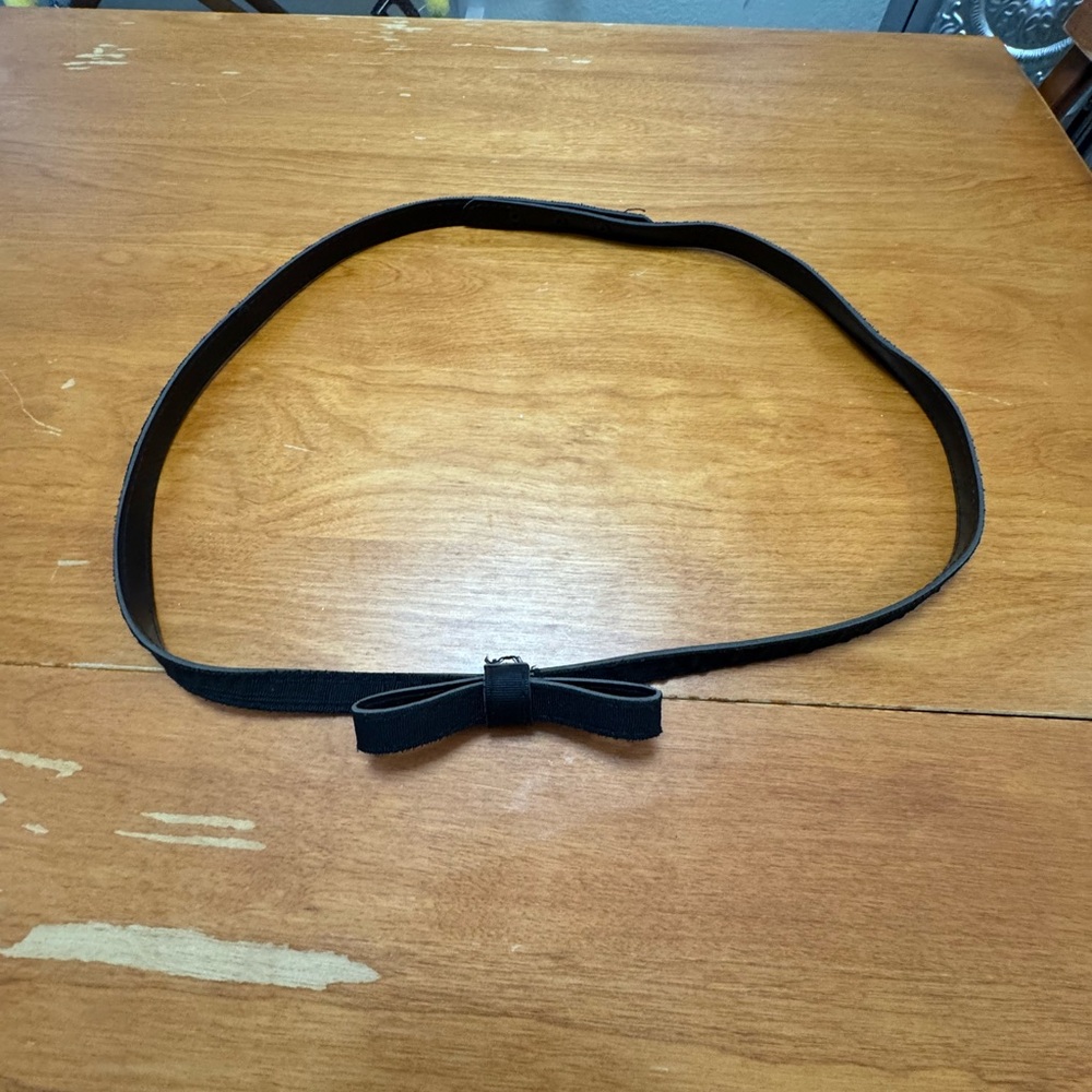 Dress Barn Elegant Black Bow Belt